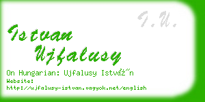 istvan ujfalusy business card